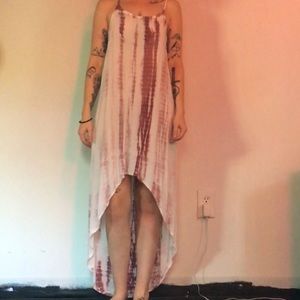 High-low tie dye dress